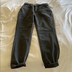 Frank & Oak High Waisted Jean Washed Black